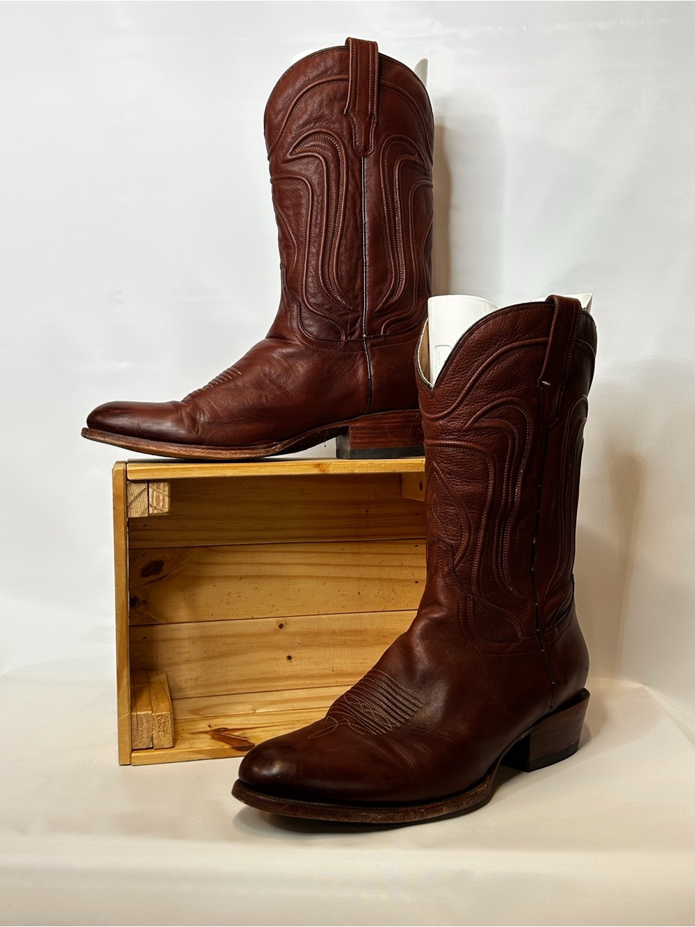Tecovas Brown Leather Men's Western Cowboy Boots